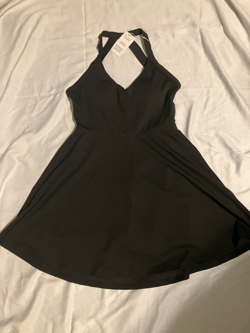 Classic Black Women's Dress — Elegant High Neck